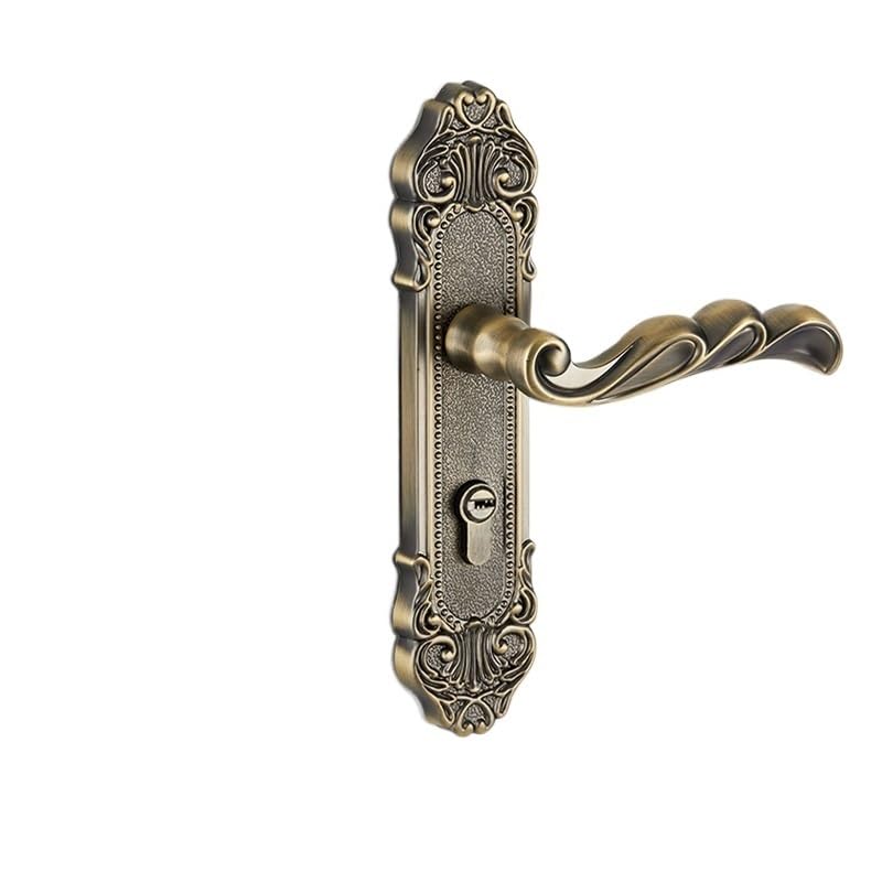 Serrure de poignée de porte universelle en bronze de style rétro
