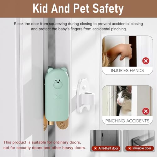 Image of SNOWIE SOFT 4Pcs Silicone Door Hinges Guards Baby Proofing Anti-Pinch Guards Kids Safety Cartoon Door Stopper Removable Door Protector for Home Baby Safety Products for Home,Multicolor