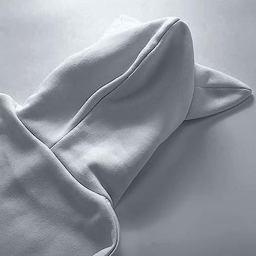 Men's Hoodie New Cat Ear Fleece Couple Solid Color Hooded Ladies Hoodie For Ladies Men's Lightweight Hoodi3