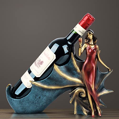 Soporte para Botella de Vino Resina Personaje Femenino Rojo miniatura 4