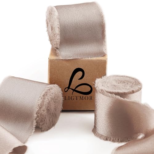 Ligtmor Cinta de raso 3.8cm x 13.5m Regalo Gasa Cinta de Lazo Tela Boda pasamaneria - champán