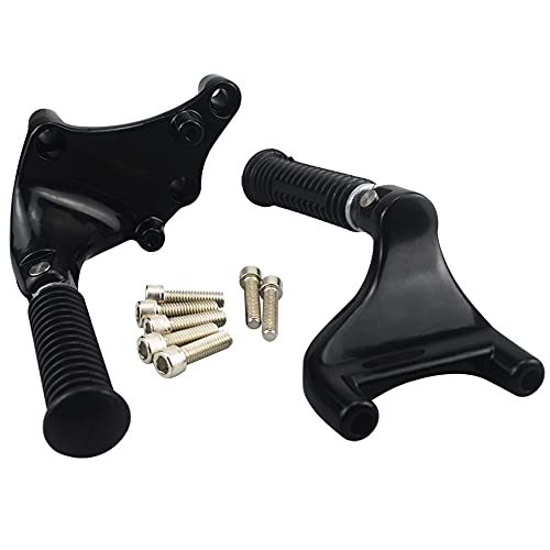 Image of Passenger Footpeg w /Mount Kit,Rear Passenger Footrests Pedal w /Mount Kit for Harley Sportster Forty-Eight 48 Seventy-Two 72 883 1200 2014-2022,Black