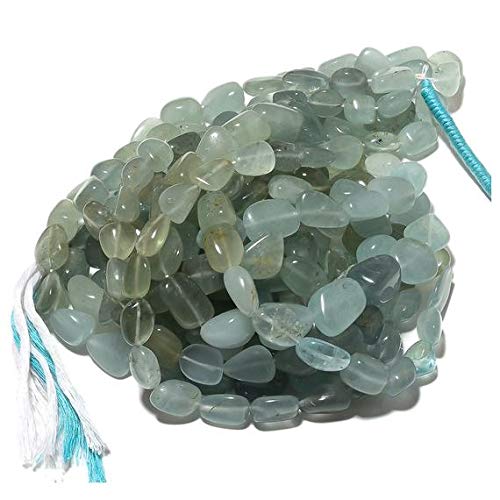 BEADS GEMSTONE Aquamarine Beads, Aquamarine Nuggets, Aquamarine Tumbles, Wholesale Gemstones, 12mm To 13mm, 15 Inch Strand Code-HIGH-50561