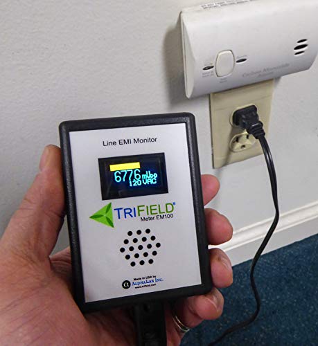 Dirty Electricity Meter by Trifield - Model EM100 - EMI Power Line Noise Analyzer - Know Your Electricity @ Home, Office, Shop - Made in USA by Alphalab, Inc.