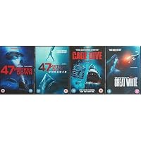 47 METERS DOWN 1-4 COMPLETE COLLECTION / 1. 47 METERS DOWN / 2. UNCAGED / 3. CAGE DIVE / 4. GREAT WHITE = ULTIMATE 4x DVD UK SET