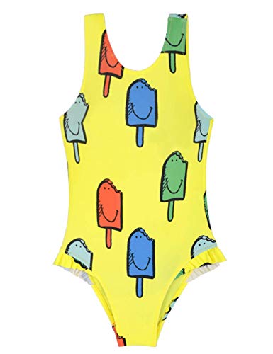 Septangle Mädchen Badeanzug Einteiliger Badeanzug Niedliche Badeanzüge mit Eisdruck Bedruckte Badeanzüge mit einteiligem Badeanzug für 9-12 Monate