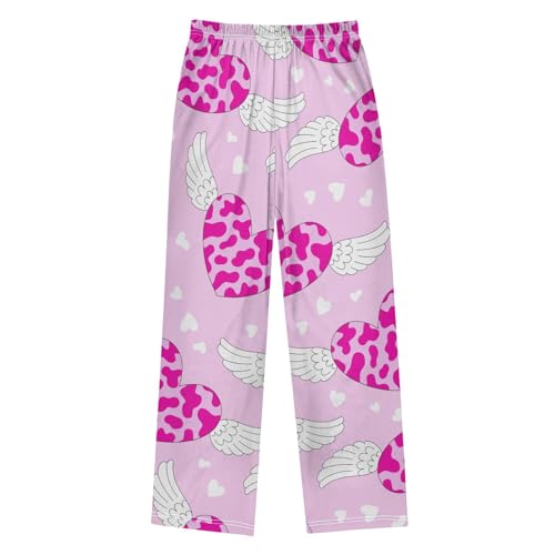 Spotted Heart Boys Pants Boys Athletic Pants Long Pant for Boywith Pockets Wide-Leg Size 6-14Y2