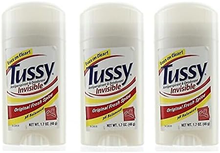 Tussy Anti-perspirant Invisible Deodorant Solid Original - 1.7 Oz (Pack of 3)