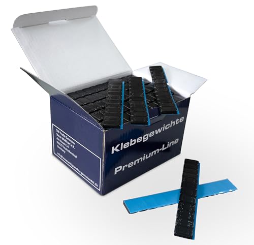 Walthart Germany seit 1928 100 St. KLEBEGEWICHTE 12x5g Riegel Schwarz Auswuchtgewicht 6Kg Kleberiegel Abrisskante Wuchtgewicht Alufelge