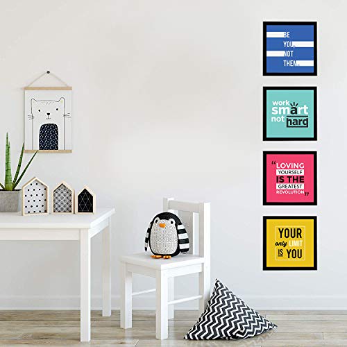 Image of Chaka Chaundh Wood Quote Wall Painting, Multicolour, Modern, 23 cm X 23 cm X 4 cm