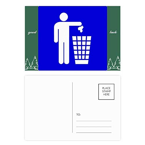 Jeu de cartes postales 5,7 x 3,8 pouces avec motif carré bleu pour correspondance créative