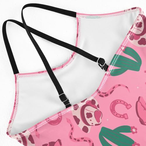 Girls One Piece Swimsuits Wild West Cowgirl Quick Dry Beach Swimwear Bathing Suit for Beach 3-10 Years4