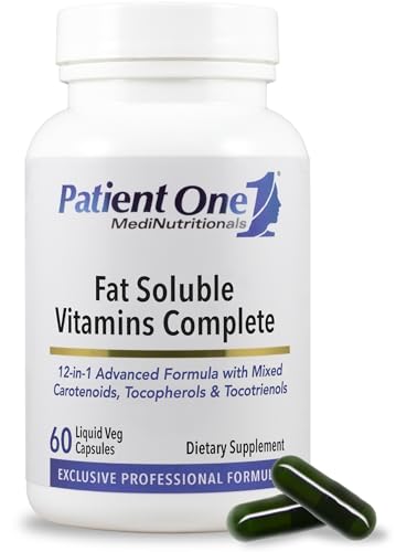 Patient One Fat Soluble Vitamins Complete | A D3 E K2 | 60 Capsules