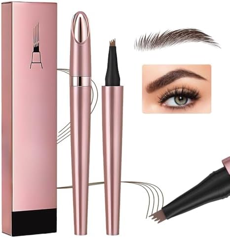 Microblading Eyebrow Pencil Waterproof Fork Tip Tattoo Pen Tinted Fine Sketch Eye Brow Pencils Long Lasting Eyebrows