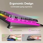 TECKNET Wired Keyboard, 2.4G USB Computer Keyboards, 7-Color & 4 Modes Backlit, Whisper Quiet Switches, Full Size Quiet Keyboard for Windows Desktop, PC, Laptop, Gaming - Image 3