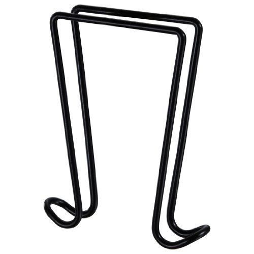 Officemate Wire Cubicle Hooks, Two Sides, Fits Partitions Up to 2.5-Inch, Black (22008)