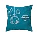 AMDXD Copricuscini Letto 45 x 45, Copricuscino Quadrata Verde Fiocco Di Neve