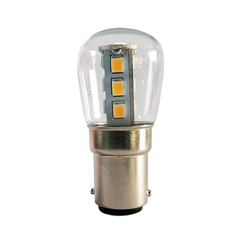 XYAL Lampadine, Confezione da 20, lampadina a sospensione LED E14/B15D AC220V T22C 13-2835SMD 2W(Warm white,B15D 220V)