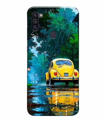 Image of Printed Hard Back Case Cover & Compatible for Samsung Galaxy M11 / Samsung Galaxy A11 | Car Painting Art (Multicolor) - D1197