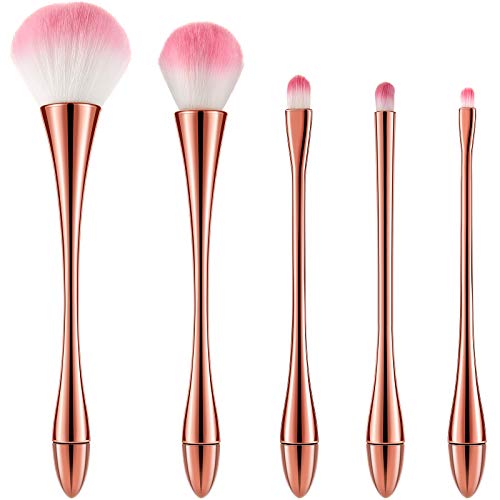 5 Pieces Large Mineral Powder Brush Nail Brushes Makeup Brushes Kabuki Makeup Brushes Blush Brush Set Foundation Makeup Brush Fluffy Loose Setting Powder Brush, 5 Sizes