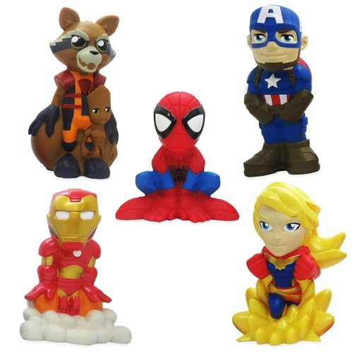 Image of Disney Store Official Bath Set (Avengers) - Kids Bath Accessories with Beloved Disney Characters - Colorful and Fun Bath Time Essentials for Kids - Suitable for All Ages