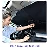 Tesla Model 3/Y Sunshade Car Windshield Sunshade Umbrella Especially for Tesla Model 3/Y Sunshade Foldable Umbrella 180Â° Rotation Bendable Shaft Foldable Suitable for Most Cars(55in''x 30in'')