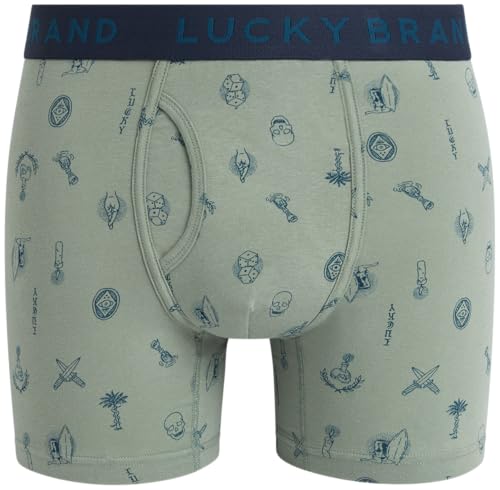 Lucky Brand Mens Boxer Briefs - 6 Pack Soft Stretch Mens Underwear with Functional Fly Pouch Boxers for Men (Sizes: S-2XL)4