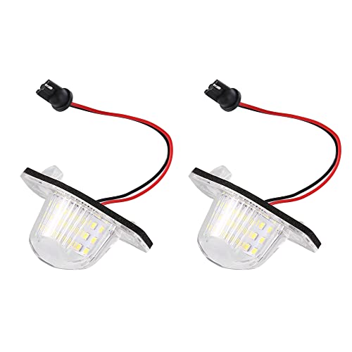 X AUTOHAUX 2pcs LED License Plate Light Car Number Lamp Replacement White Light for Honda Odyssey CR-V Civic Insight