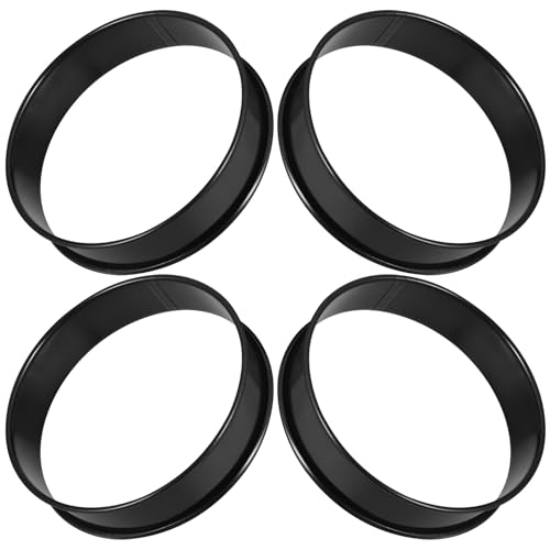 SUPVOX Anillos para Hornear Muffins Ingleses 4 Piezas Acero Inoxidable Antiadherente 10 Cm Diámetro Interior Molde Redondo para Repostería Cocina Hogar
