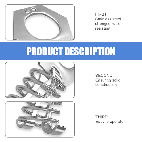 Image of 2 PCS RV Water Heater Latch Cam Lock, Stainless Steel Camper Water Heater Fastener, RV Water Heater Door Latch Assembly Replacement Parts, Universal for Rvs Camper (Silver)