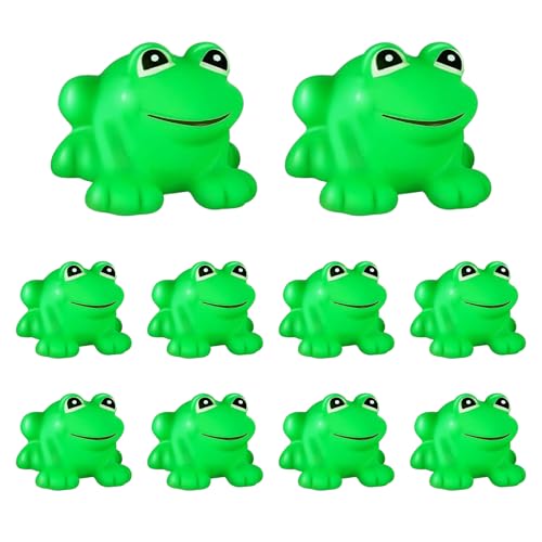 Jouet de Bain de Grenouille, Grenouilles pour - Frogs flottants en Caoutchouc pour Les | Décoration Miniature pour Baignoire Douche de Piscine Natation 10x...