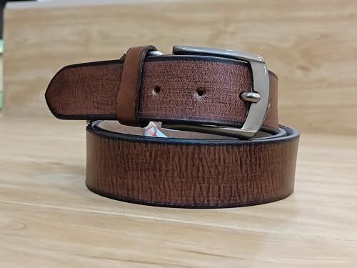 1.5" Genuine Leather Mens Belt Heavy Duty Work Office Business Belt Heavy Duty Buckle 0012