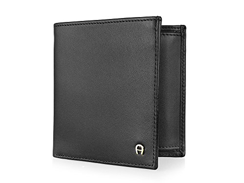 Aigner la cartera de los hombres cuero Daily Basic negro