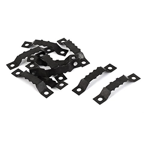 Image of uxcell 42mm x 8mm Saw Tooth Sawtooth Picture Frame Hooks Hangers 10PCS w Screws
