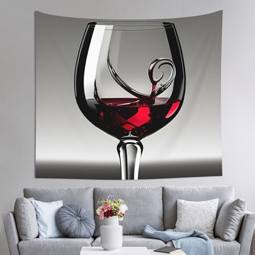Tapisserie verre à vin JEJEA grand format pour salon et coin détente