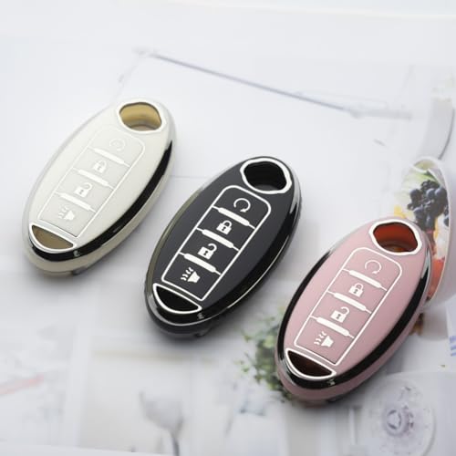 Image of Key Fob Cover Fit for Nissan Altima Rogue Sentra Pathfinder Frontier Maxima Titan Armada Versa Smart Key