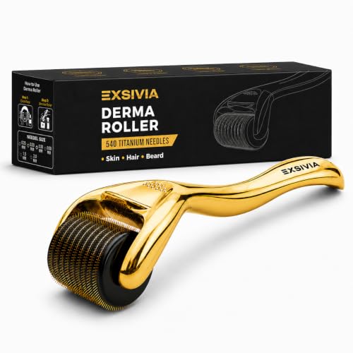 Derma Roller for Face, Beard, and Hair – 0.25mm Microneedle Titanium Needles Roller For Men and Women