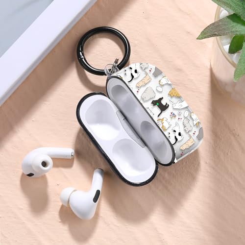 Image of Gedicht for Airpods Pro 2nd Generation Case, Cute Kitty Cat Pattern TPU Soft Cases for Airpods Pro Cases 2nd /1st Gen, Shockproof for Airpods Pro 2 Case Men Women with Cleaner Kit & Keychain