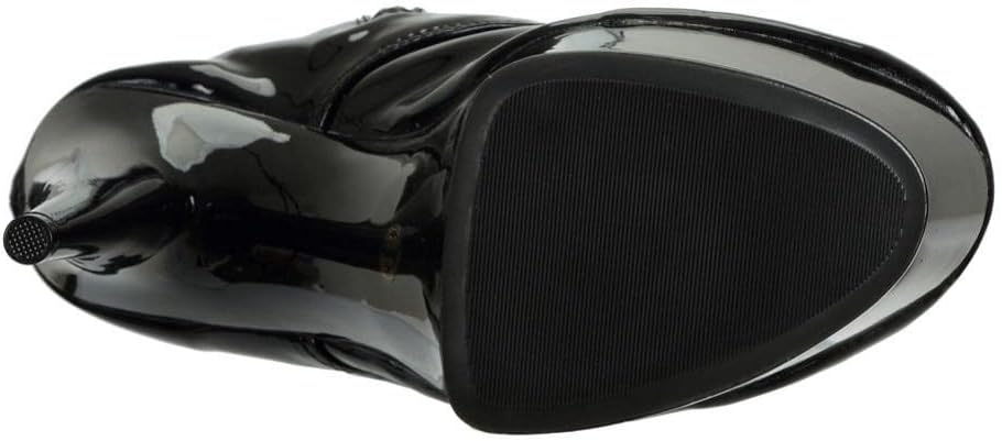 SheSole Ladies Patent Leather Thigh High 15CM Stiletto Heel Dancer Boots with Zipper Lace Up Club Party Cosplay Shoes