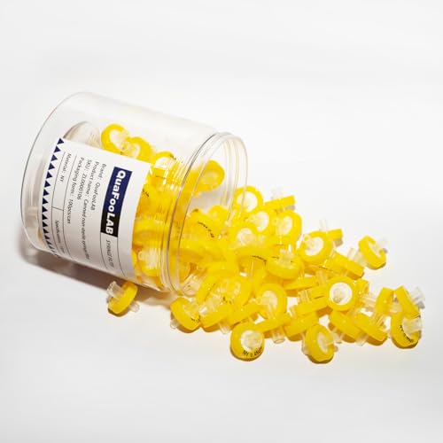 Image of Syringe Lab Filters,Syringe Filters, Nylon 13mm Diameter 0.22μm Pore Size,Non Sterile Filtration,Yellow Pack of 100