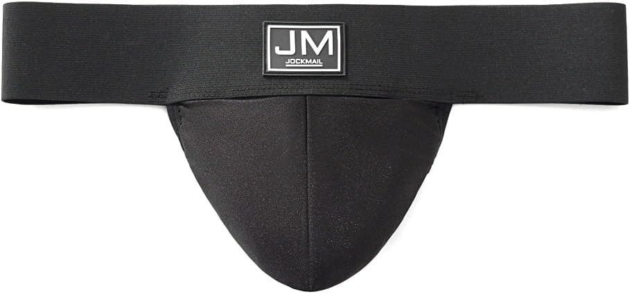 JOCKMAIL Men's Jockstrap Underwear with Pouch 2 Pack Wide Waistband Athletic Supporter Breathable Underwear