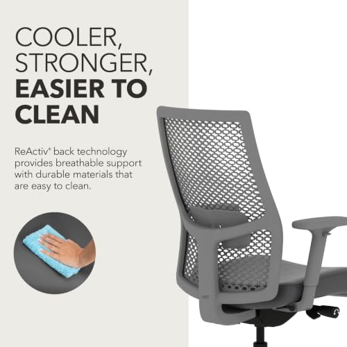 Image of HON Ignition 2.0 ReActiv Ergonomic Office Chair, Lumbar Support, Graphite