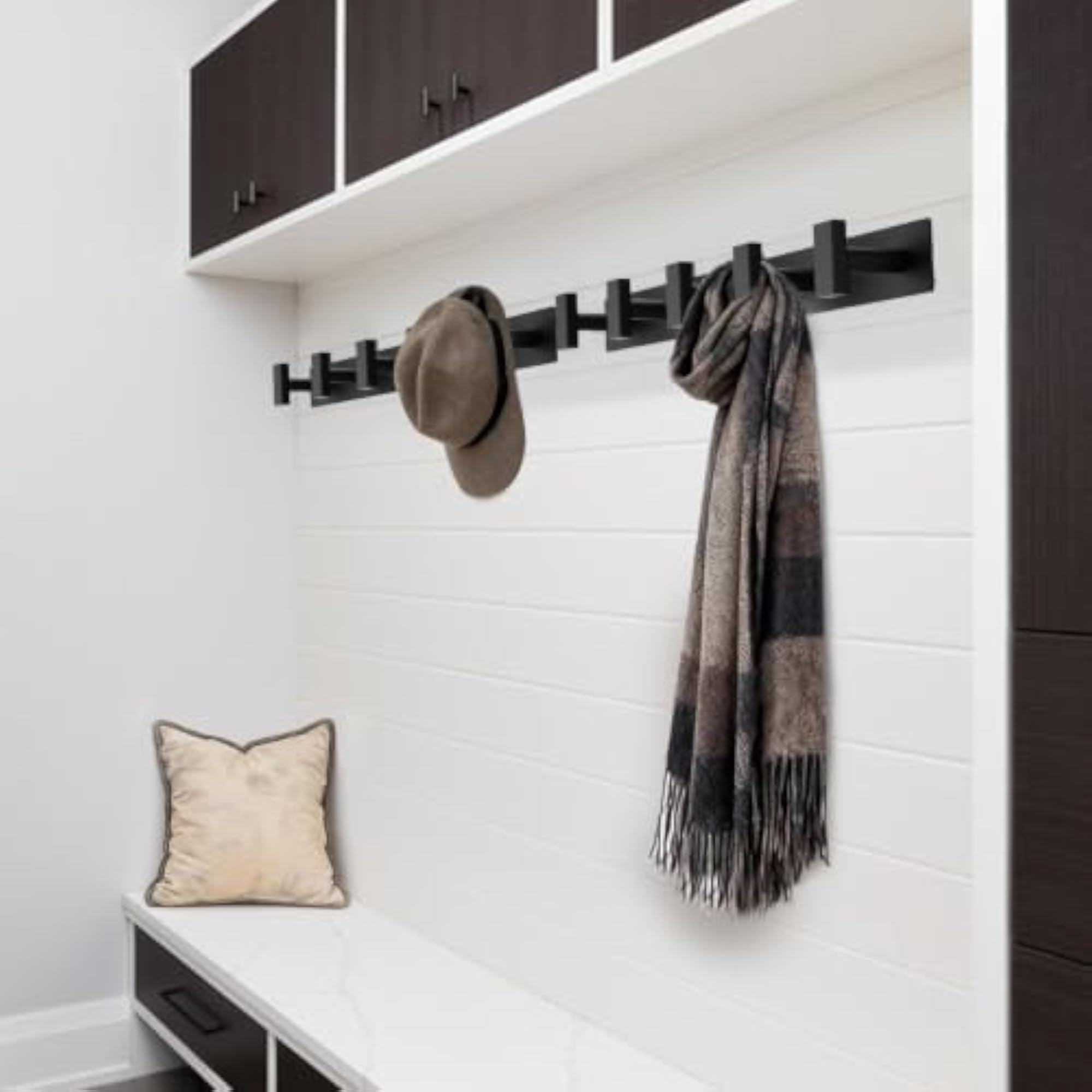 Coat Rack Wall Mount with 5 Hooks for Entryway