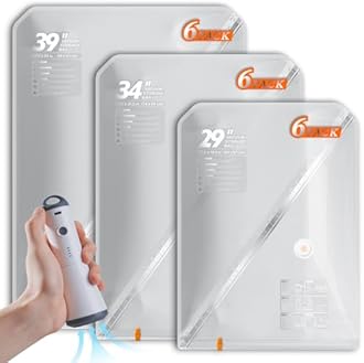 Vacuum Seal Bags for Clothing with Rechargeable Cordless Pump, 18 Pack Vacuum Storage Space Saver Bags, Compression Packing for Clothes Bedding Blanket Pillows Comforters Luggage Travel