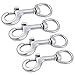 AOWISH 4 PCS 316 Stainless Steel Swivel Eye Bolt Snap Hooks, Marine Grade Scuba Diving Clips, Single Ended Trigger Chain Clip Pet Buckle, Lobster Claw Clasp, Heavy Duty (3-1/8 inch, Color Silver)