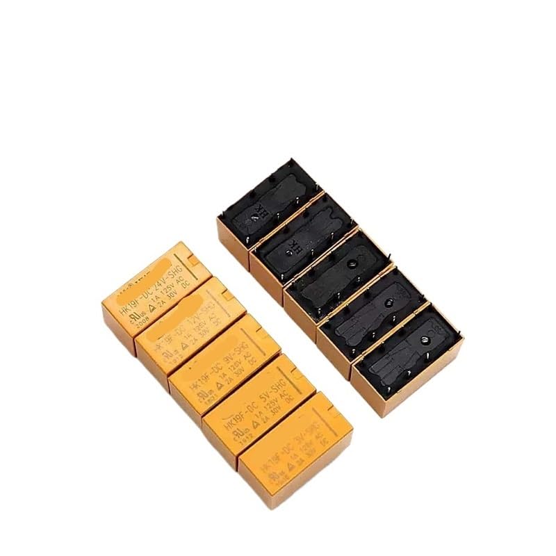 POWTAXBJGD 5PCS Relays HK19F-DC3V/DC5V/DC9V/DC12V/24V-SHG 8-Pin 2A Relays 2 Open and 2 Close Two Group Conversion(HK19F DC12V SHG)