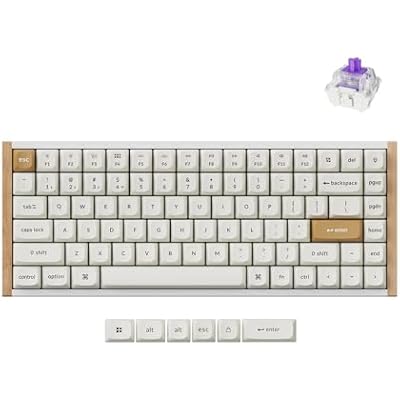 Keychron K2 HE Rapid Trigger Wireless Custom Keyboard with Hall Effect Gateron Double-Rail Magnetic Switch, 2.4 GHz QMK Bluetooth 5.2 RGB Compatible with Mac Windows Linux (Aluminum + Wood)