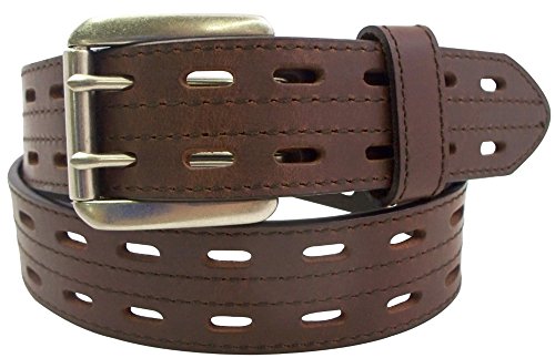 Danbury Work Wear Men's 2 Rows of Oblong Holes Double Stitched, Brown, 44