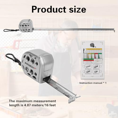 Cinta métrica retráctil acero inoxidable 5 m miniatura 2