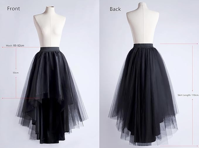 High Low Tulle Skirt for Women Lace up Wedding Party Prom Cocktail Mesh Long Tulle Skirt2